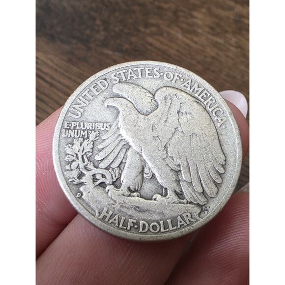 1939-D Walking Liberty Half Dollar, Extra Fine+ Circulated Coin, Store 5 - Picture 6 of 16